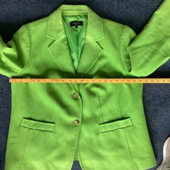 Talbots Woman Lime Green Classic Blazer - size 18W - Picture 5 of 7